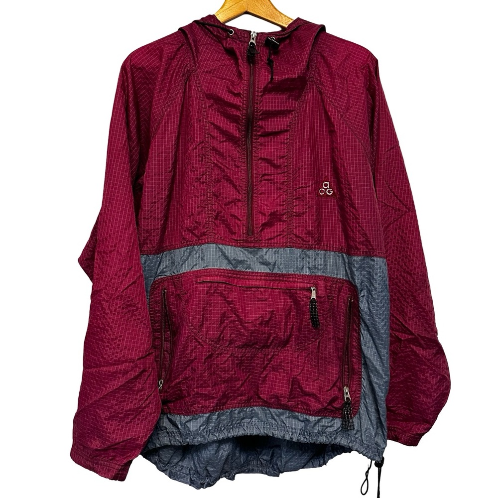 Nike ACG Vintage Pullover Jacket Red Packable Windbreaker Outdoor Hiking Coat